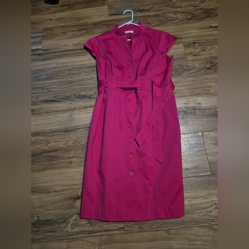 Chic Pink Button-Down Dress